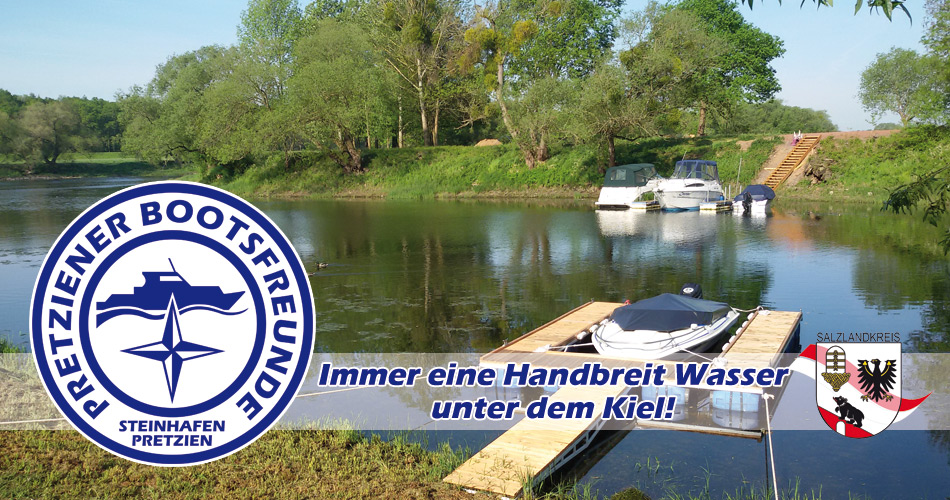 Pretziener Bootsfreunde am Steinhafen Pretzien